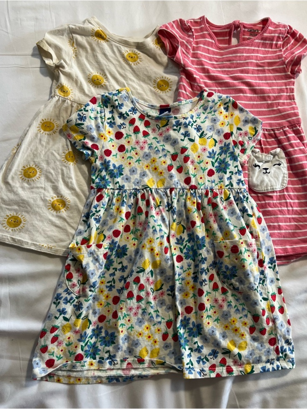 Old Navy‎ carters spring dress lot of 3 floral sunshine llama sundress fit flare